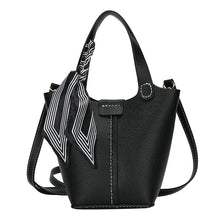 Load image into Gallery viewer, Western Style Bucket Bag with Silk Scarf