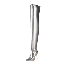 Load image into Gallery viewer, Women's Stiletto Dance Boots – Pointed Toe Ultra High Heel Side Zipper Riding Boots