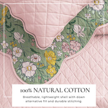 Load image into Gallery viewer, Floral Print &amp; Scalloped Cotton Quilt Set - Gwen Collection