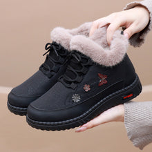 Load image into Gallery viewer, Women's Fleece-Lined Winter Cotton Boots | Warm Flat Heel Mid-Cut Snow Boots