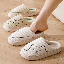Load image into Gallery viewer, Women's Striped Cat Slippers | Warm Plush Non-Slip Indoor House Shoes