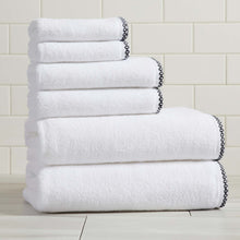 Load image into Gallery viewer, Cotton Border-Stitched 6-Piece Towel Set - Valery Collection