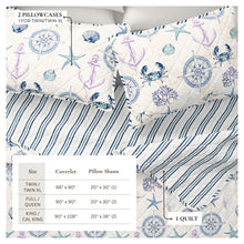 Load image into Gallery viewer, Azure Collection Coastal Quilt Set