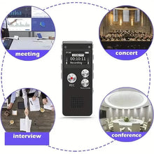 Load image into Gallery viewer, 8GB Digital Voice Recorder &amp; MP3 Player – Portable Audio for Meetings &amp; Lectures