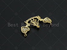 Load image into Gallery viewer, Colorful CZ Happy Family Mom And Babies With Sweet Heart Pendant, CZ Micro Pave Mother Heart pendant, Pave pendant, 17x30mm, sku#LK13