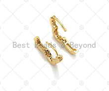 Load image into Gallery viewer, CZ Heart Shape Huggie Earring, Sku#LD58c