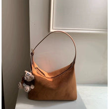 Load image into Gallery viewer, Retro Suede Crossbody Bag – Minimalist Faux Suede Commuter Bag for Women