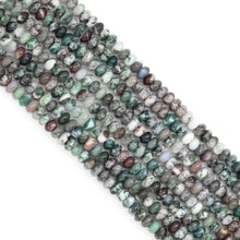 Load image into Gallery viewer, Smooth Rondelle Green Tree Agate beads, Sku#U1913