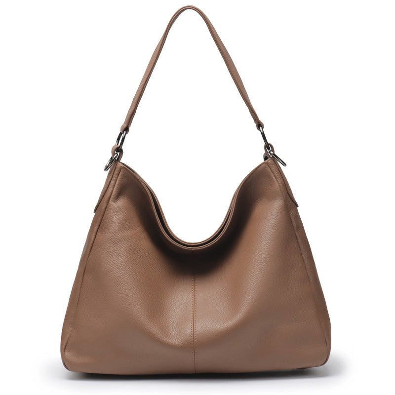 Women's High-Capacity Genuine Leather Crossbody Shoulder Bag | Retro Style