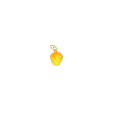 Load image into Gallery viewer, Yellow Orange Enamel Mango Gold Charm Pendant,Sku#LX848