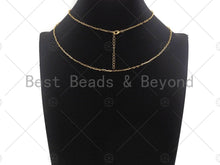 Load image into Gallery viewer, 18/32/7 Finished Dainty Gold Paper Clip Necklace and Brac