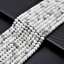 Load image into Gallery viewer, Natural Faceted Rondelle Howlite beads,2x3mm/3x5mm Natural W