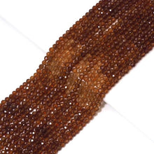 Load image into Gallery viewer, 4mm Genuine Brown Garnet Round Faceted Beads, Sku#U1508