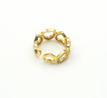 Load image into Gallery viewer, CZ String Open Hearts Ring, Sku#X220