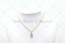 Load image into Gallery viewer, CZ Micro Pave Spoon Fork Shape Pendant, 18K Gold Filled Spoon Fork Charm, Necklace Bracelet Charm Pendant,Sku#LD166
