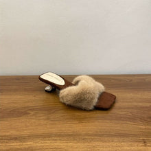 Load image into Gallery viewer, French-Style Chic Fluffy Slippers for Women | Square Toe Slip-On House Shoes | Purple, White &amp; Apricot