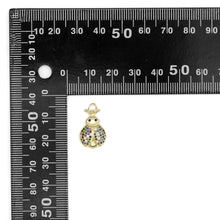 Load image into Gallery viewer, Clear Colorful CZ Ladybug Charm, Sku#A139