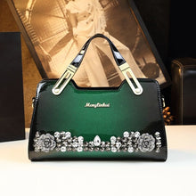 Load image into Gallery viewer, Studded Leather Tote Bag for Women – Diamond Encrusted Pillow Shape Shoulder Bag