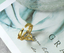 Load image into Gallery viewer, CZ Heart Open Ring, Sku#B141