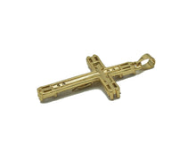 Load image into Gallery viewer, Gold Baguette CZ Cross Charm, Sku#LD305