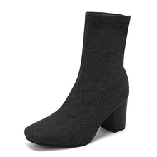 Load image into Gallery viewer, Women's Over-the-Knee Stretch Satin Boots | Chunky Heel Ankle Boots