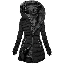 Load image into Gallery viewer, Women's Thick Cotton Coat With A Large Fur Collar
