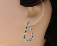 Load image into Gallery viewer, Triangle Spike Huggie Hoop Earrings, Sku#B200