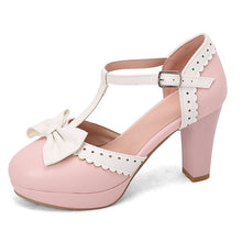 Load image into Gallery viewer, Women's Bow-Embellished High-Heel Sandals - Elegant Closed-Toe Hollow-Out Design