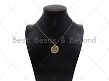 Load image into Gallery viewer, Black Enamel black cz swirl charm, 18K Gold Medallion Charm,Sku#L566
