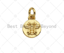 Load image into Gallery viewer, Gold Embossment Insect On Round Coin Charms, Dainty Charms