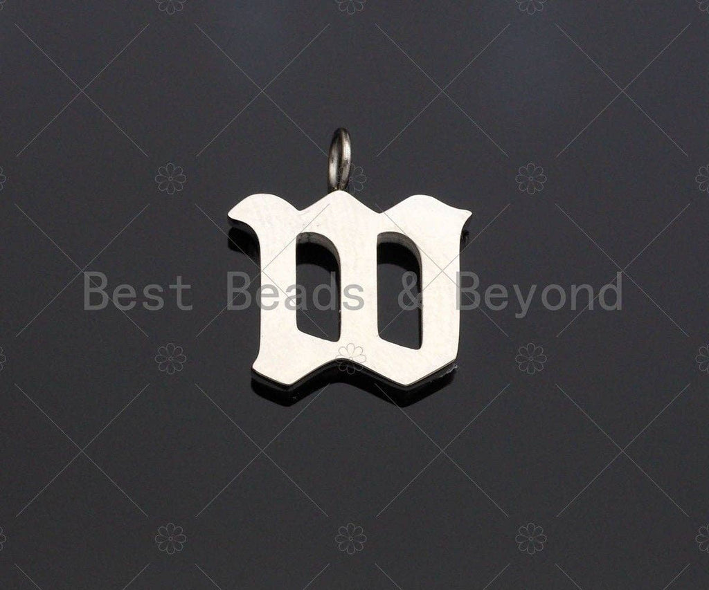 Silver Initial Charm, Silver Alphabet Charm, Y303