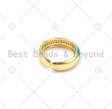 Load image into Gallery viewer, CZ Micro Pave Colorful Enamel Band Adjustable Ring, Sku#X251