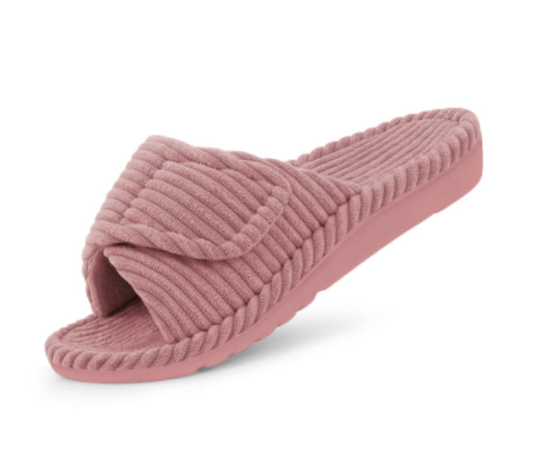 Corduroy Velcro Slide Sandals | EVA Cushioned Sole | Adjustable Strap | Women & Men