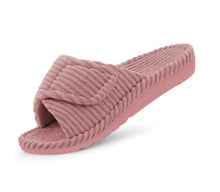 Load image into Gallery viewer, Corduroy Velcro Slide Sandals | EVA Cushioned Sole | Adjustable Strap | Women &amp; Men