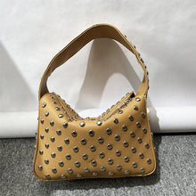 Load image into Gallery viewer, Edgy Rivet Underarm Shoulder Bag - Premium PU Leather Streetwear Handbag
