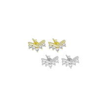 Load image into Gallery viewer, Gold Shape V Wing Shape Stud Earrings, Sku#A167