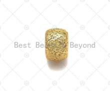 Load image into Gallery viewer, Gold Filled Starburst Rondelle Spacer Beads, 4x6mm/5x8mm 18K Gold Filled Brass Spacer Beads, Pony beads, Sku#C124