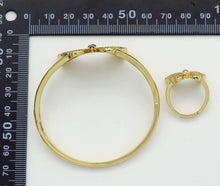 Load image into Gallery viewer, CZ Butterfly Adjustable Bracelet and Rings, Sku#X321