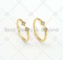 Load image into Gallery viewer, CZ Diamond Shape Adjustable Ring, Sku#X228