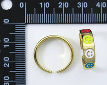 Load image into Gallery viewer, Enamel Smiley Face Band Ring,LD152