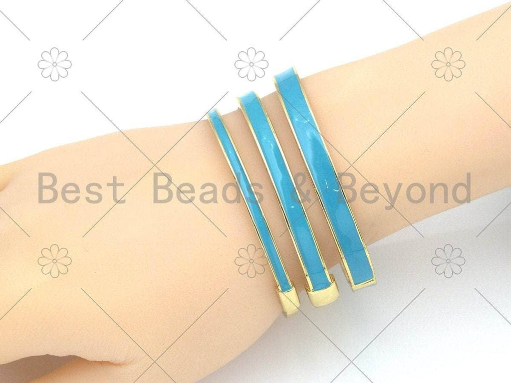 Colorful Enamel Stackable Bangle Bracelet, Sku#X269