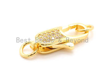 Load image into Gallery viewer, CZ Micro Pave Small Lobster Claw Clasp, Cubic Zirconia Clasp,sku#H44