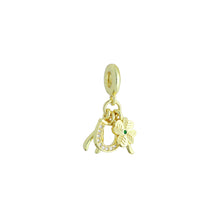 Load image into Gallery viewer, Flower Horseshoe Wishbone Charm Pendant,Sku#LD721
