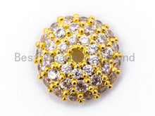 Load image into Gallery viewer, CZ Micro Pave Tassel Cap/Round Beads Cap, 3x8mm, sku#C33