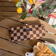 Load image into Gallery viewer, Corduroy Pencil Case Makeup Bag - Korean Style Retro Floral Canvas Pouch for Students