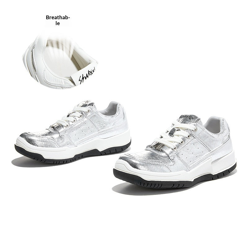 Chunky Sole Lace-Up Flat Shoes