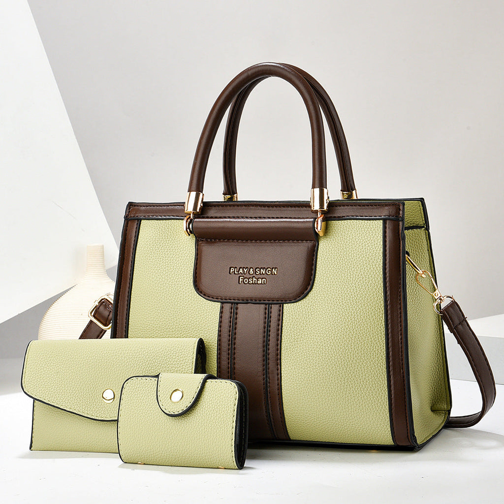 Women's Versatile Summer Tote Bag – Multi-Pocket PU Leather Crossbody Set