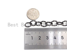 Load image into Gallery viewer, 8x10mm Twisted Texturized Tubed Chain by Yard, sku#E510