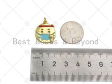 Load image into Gallery viewer, 18K Gold Popular EMOJI Charm, Fun Emoji charm, Emoji pendant, Fun Jewelry, Enamel emoji charm, Necklace Bracelet Charm,18x21mm,Sku#LK304
