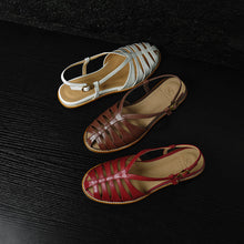 Load image into Gallery viewer, Full Grain Leather Woven Roman Sandals